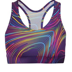 Colorful Waves Sports Bra